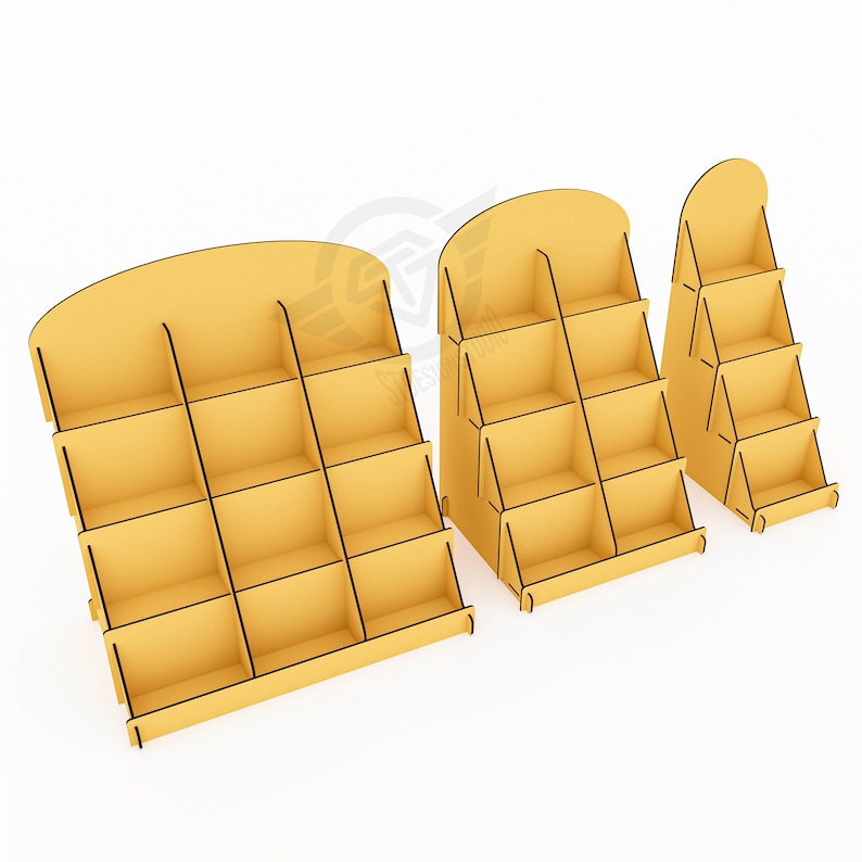 3 Different Size Laser Cut Display Stand Files, Laser Cutting Files Etsy