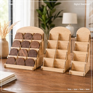 3 Different Size Laser Cut Display Stand Files, Laser Cutting Files
