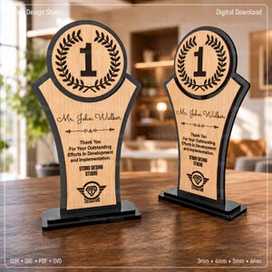 Award Trophy Laser Cut Files, Laser Cutting Files