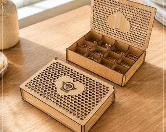 Decorative Gift Box Laser Cut Svg Files, Laser Cutting Files