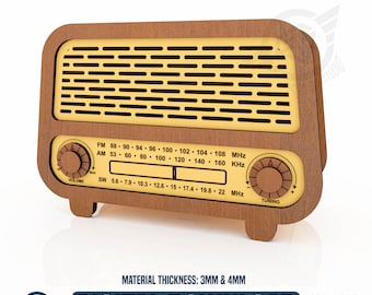 Radio Money Box Laser Cut Files, Laser Cutting Files