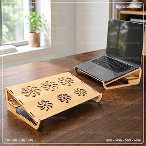 Laptop Stand Laser Cut Svg Files, Laser Cutting Files