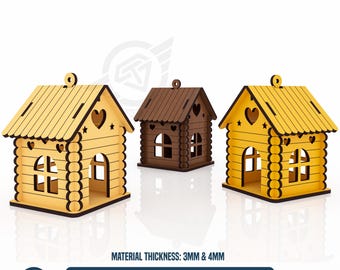 Mini House Laser Cut Files, Laser Cutting Files