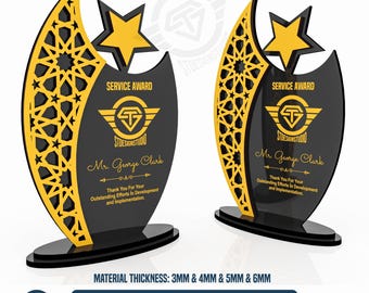Award Trophy Lasergesneden bestanden, lasersnijbestanden