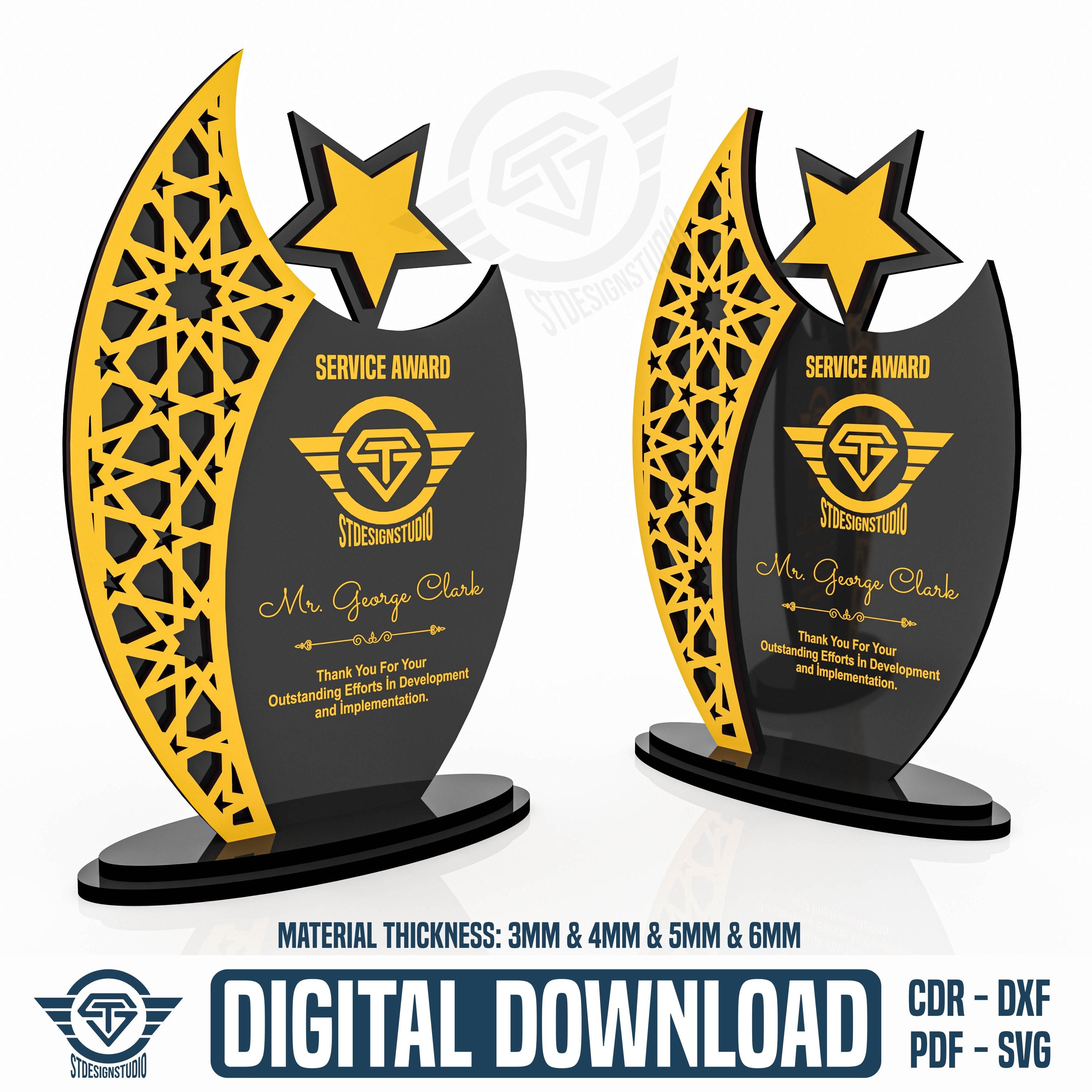 Award Trophäe Laser Cut Files, Laser Cut Files