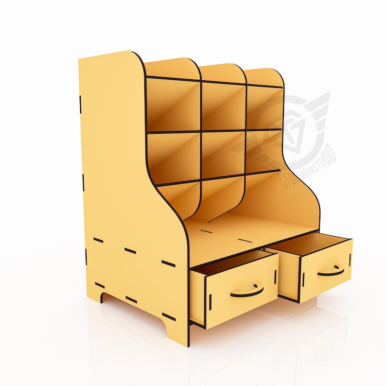 Laser Cut Desktop Organiser Svg Files, Laser Cutting Files - Etsy