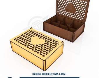 Decorative Gift Box Laser Cut Svg Files, Laser Cutting Files