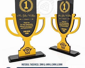 Award Trophäe Laser Cut Files, Laser Cut Files