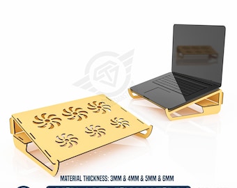 Laptop-Ständer Laser Cut-Svg-Dateien, Laserschnittdateien