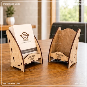 Busines Card Holder Laser Cut Svg Files, Laser Cutting Files