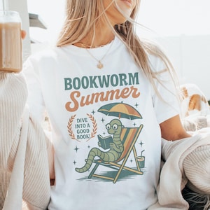 Bookworm Summer Comfort Colors Shirt: Beach Reading Tee