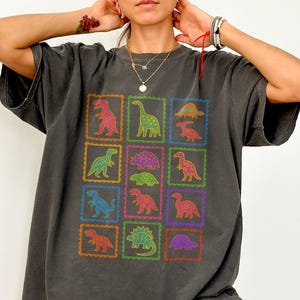 Retro Dinosaur Graphic Tee: Comfort Colors Prehistoric Animal Shirt