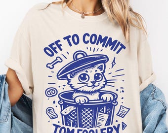 Funny Cat "Tom Foolery" Graphic Tee - Kitten Lover Gift