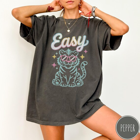 Retro Easy Tiger Comfort Colors Shirt: Groovy Unisex Tee