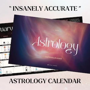 2025 Astrology Calendar (Digital): Printable Astrology Art, Wall Calendar, Witchy Planner, Moon Phases Journal, Zodiac Gifts, Career Reading