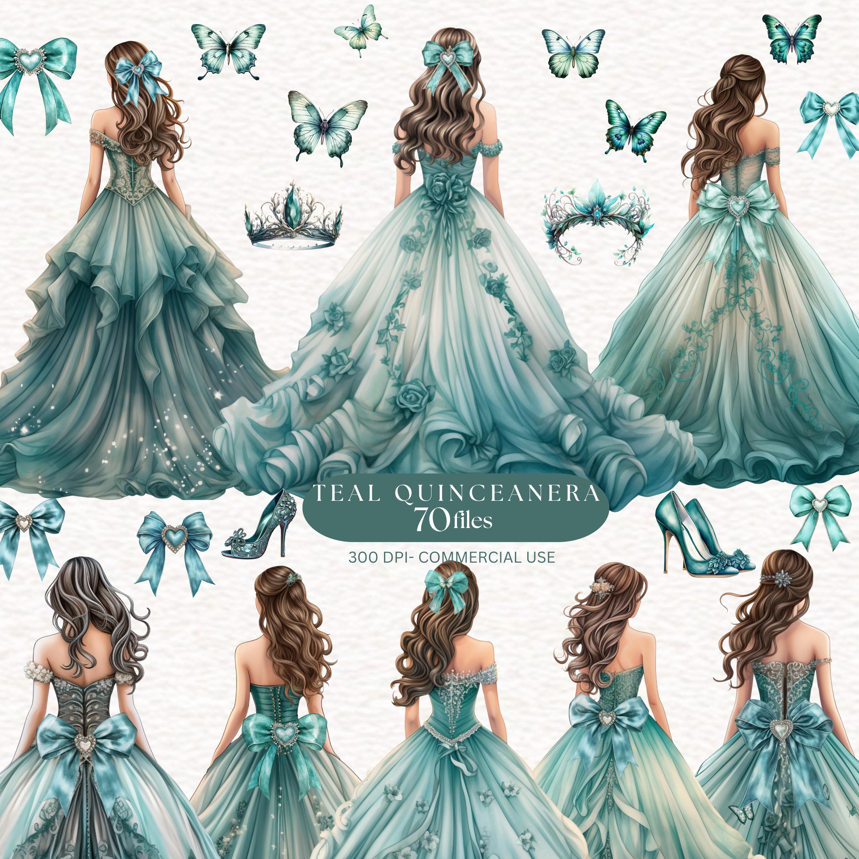 Teal Princess Dress - Etsy