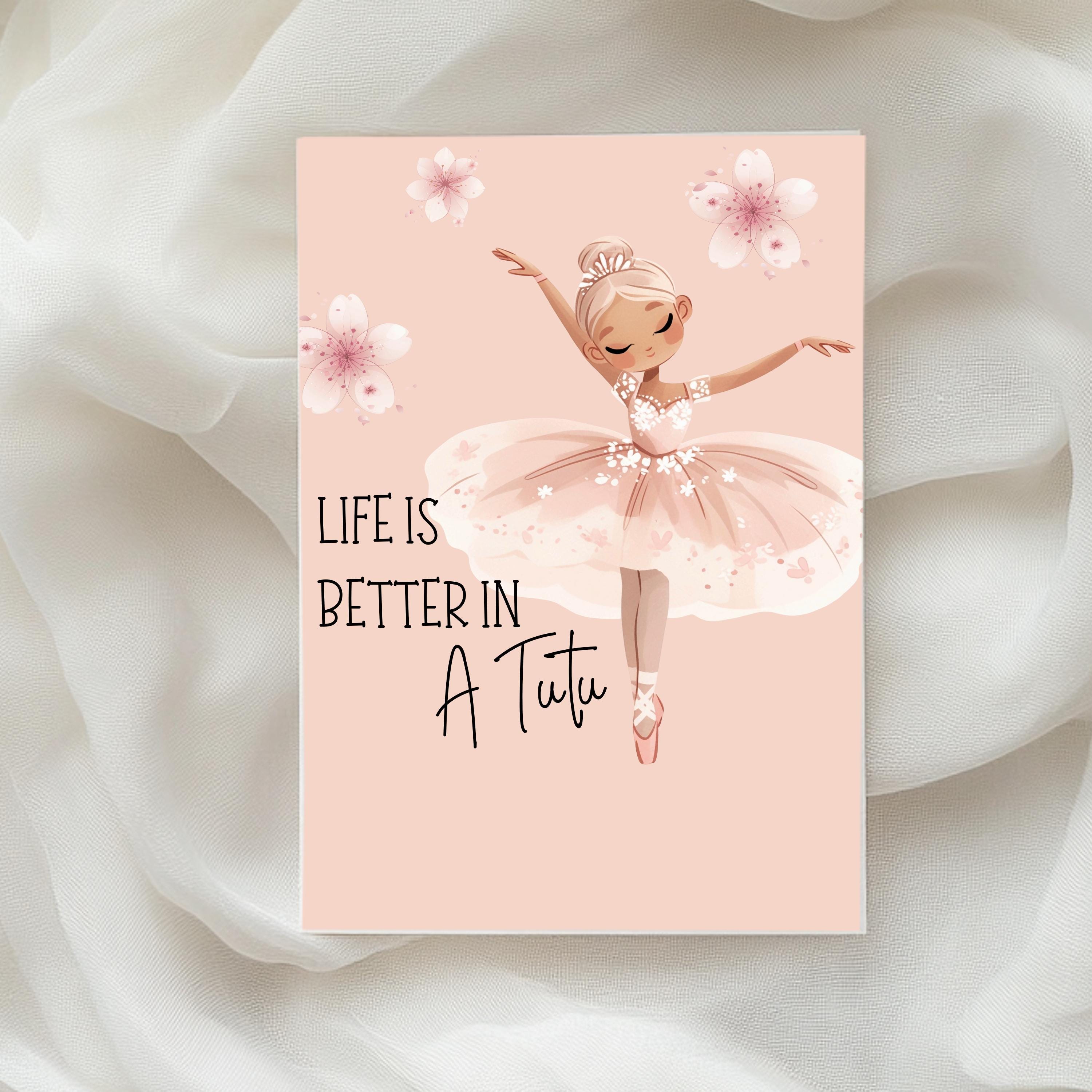 Pink Ballerina Clipart Cute Ballet Watercolor PNG Light Pink Floral ...