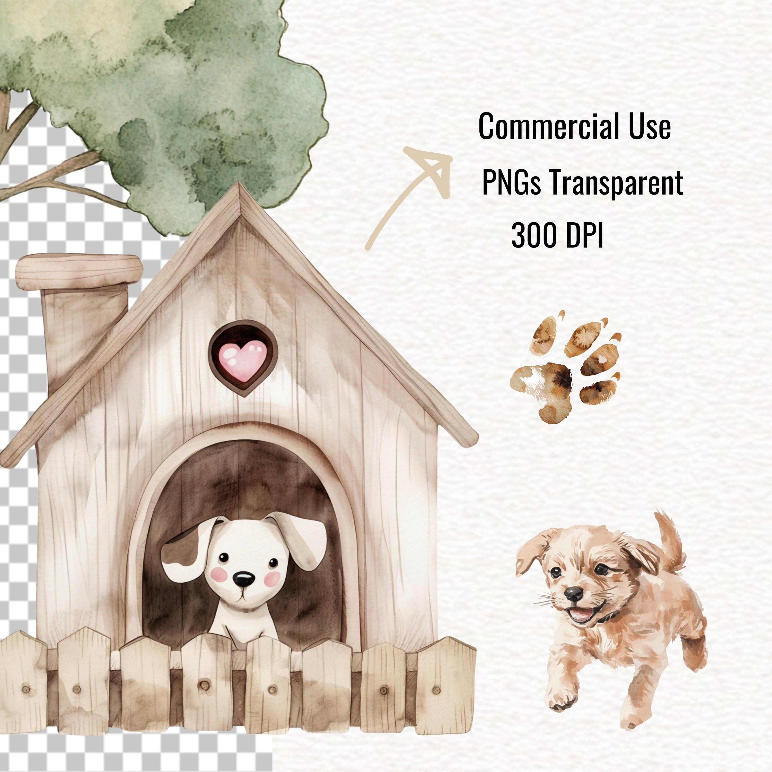 Watercolor Dog Clipart Cute Animal Image Nursery Decor Animal Puppy PNG ...