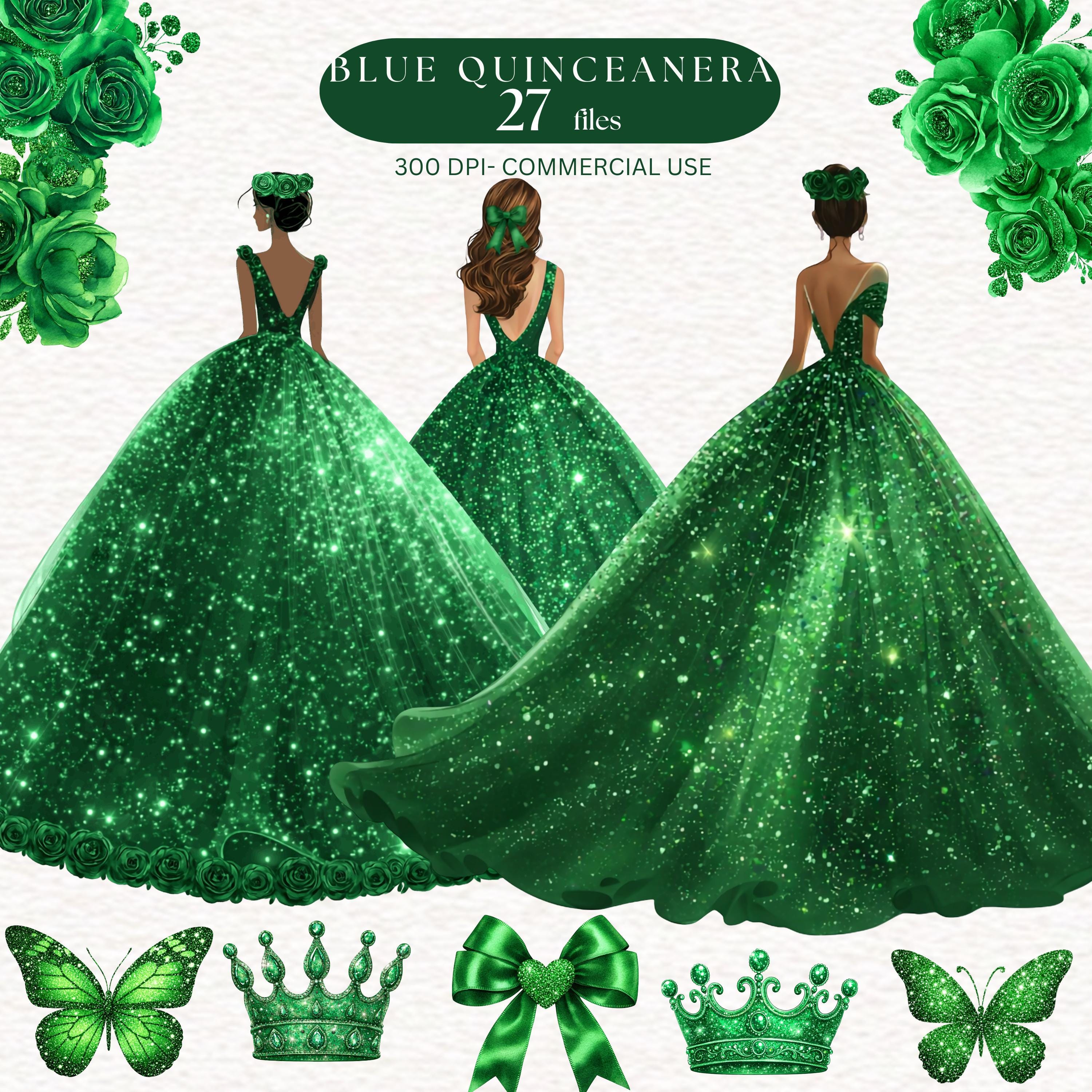 Emerald Green Quinceanera Clipart Emerald Green Ball Room Princess