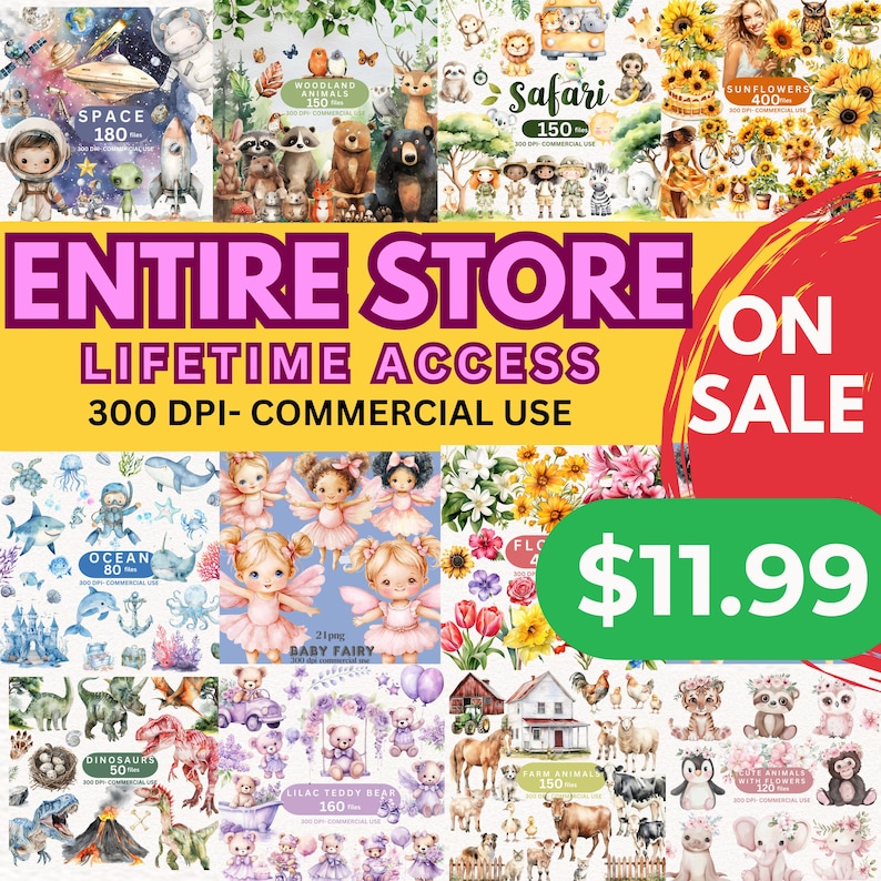 Lifetime Shop Access, Whole Shop Clipart Bundle, Entire Store Bundle, Watercolor Clipart, Animals Clipart flower Clipart Cute Baby Clipart
Clipart Commercial
Clip Art for Commercial Use
Watercolour Clip Art Bundle
Environmental Clipart
Floral Mega Bundle
Watercolor Office Supplies
Clip Art Bundle Commercial Use
cute animal clipart
flowers clipart
cute baby clipart
cartoon clipart
Clipart Bundle
Watercolor Clipart
Whole Shop Bundle
Baby Clipart
flower clipart
cute animal clipart
farm clipart