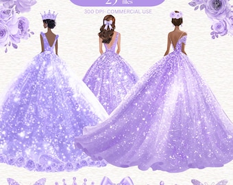 Lilac Quinceanera clipart purple Ball room princess clipart violet butterflies clipart bow clipart pastel purple Quinceanera Clipart PNG