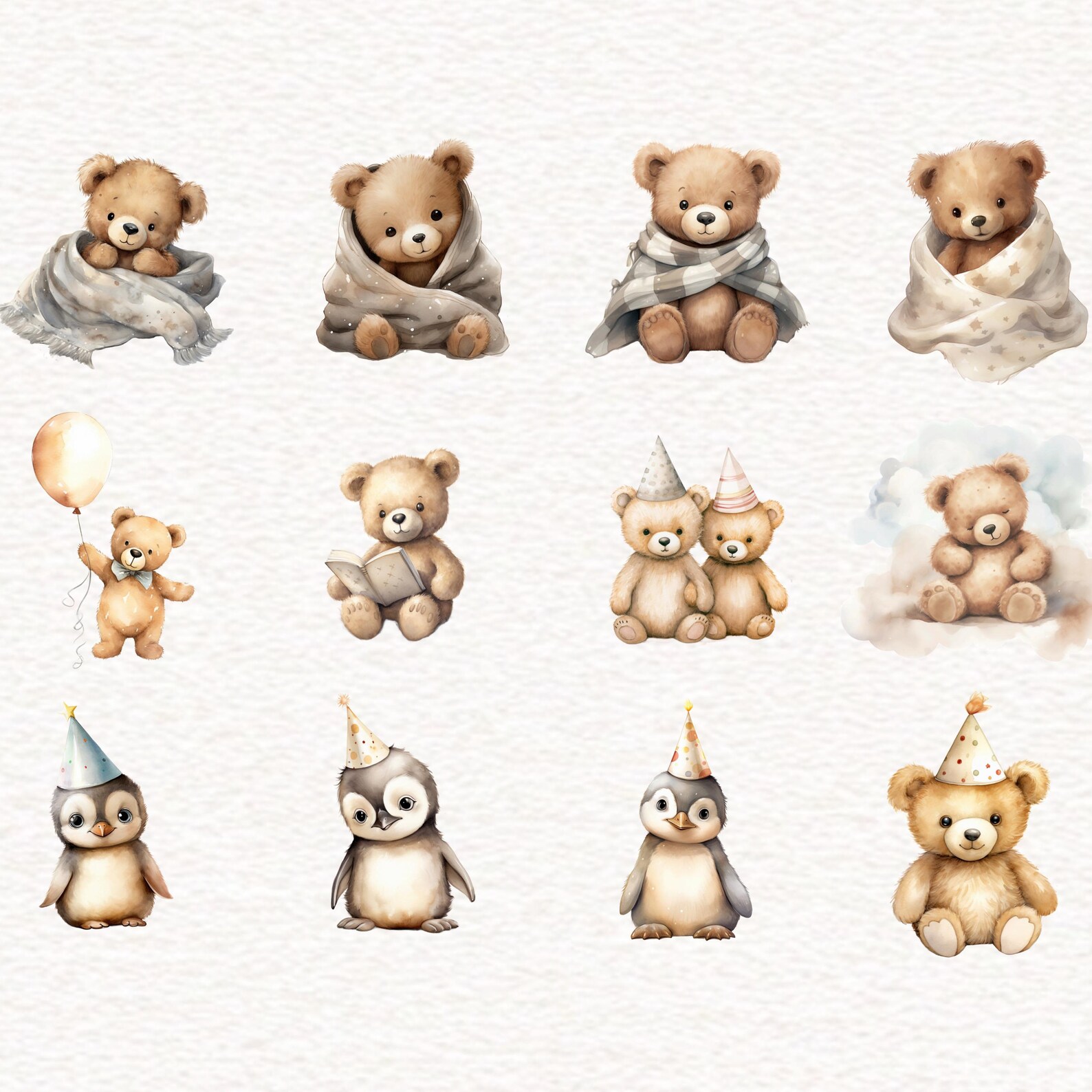 80 Baby Shower Clipart Neutral Baby Shower Watercolor Baby Shower PNG ...