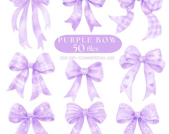 Pastel Purple Bow Clipart Lilac Bow Clipart Watercolor Lace Bow Coquette Bow image Lavender Ribbon PNG Cute Baby Girl Shower Clipart