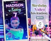Kpop Demon Hunters Birthday Invitation, Animated Video Party Invite,  Editable Canva Template, Instant Download