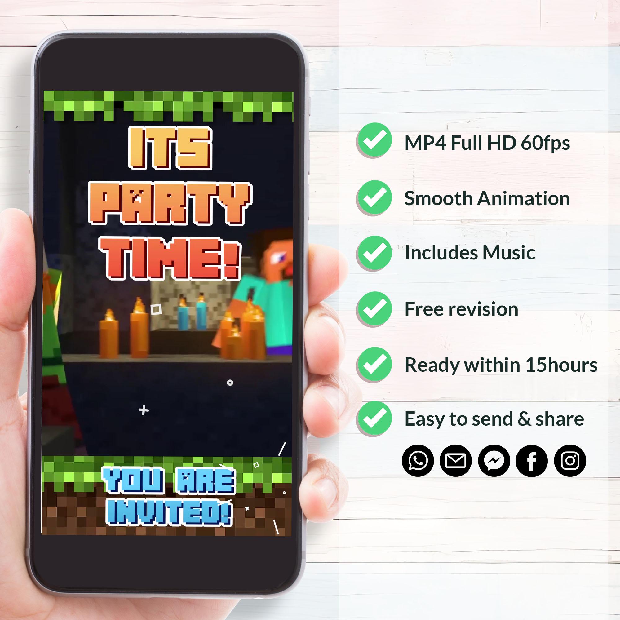 Personalized Minecraft Birthday Video by Seller