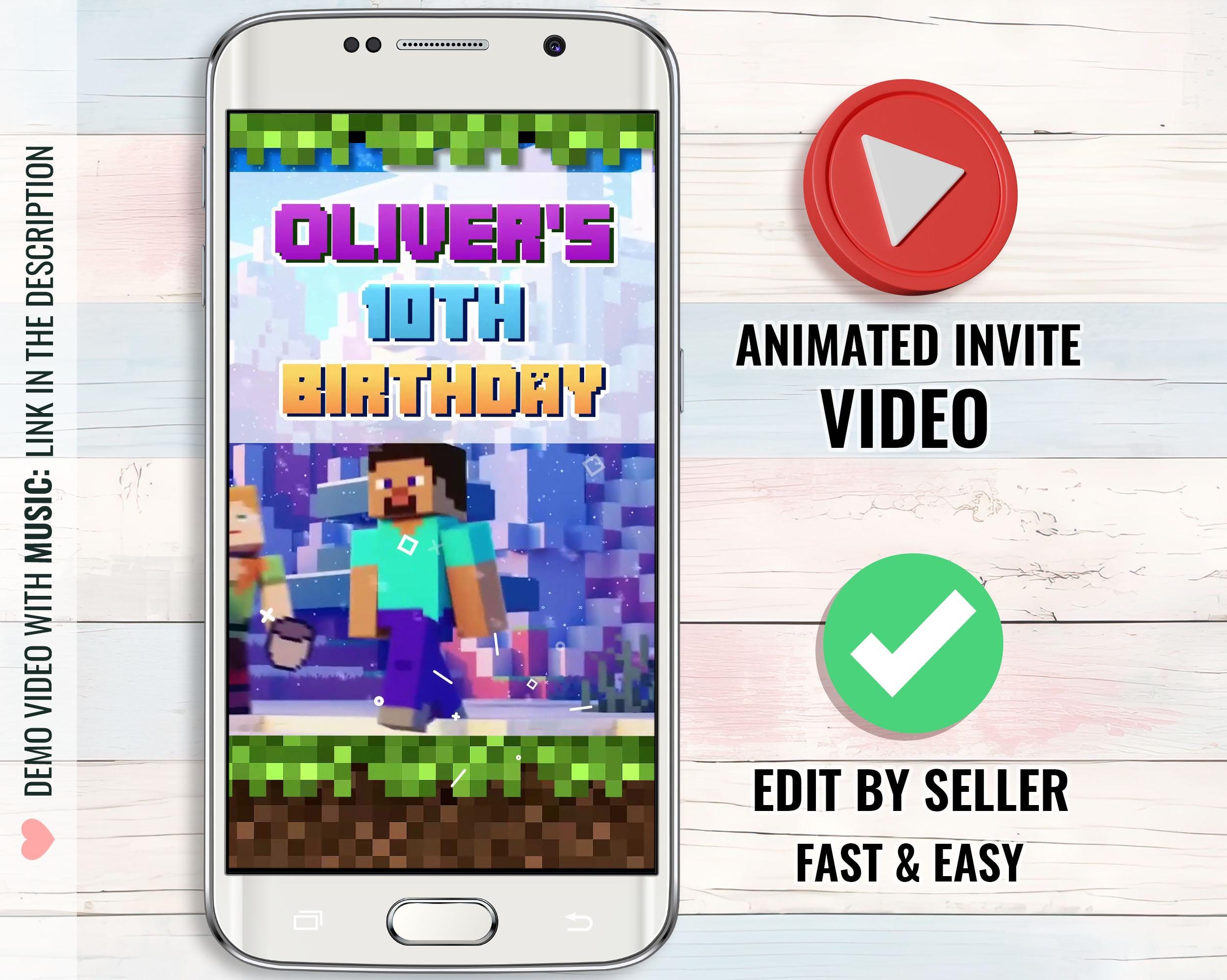 Personalized Minecraft Birthday Video by Seller