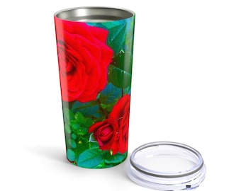 Beker More Roses For You, drinkgerei met bloemen, cadeau bloemenliefhebber, botanische koffiekop, reismok tuinthema