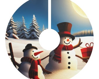 Christmas Tree Skirt, Cozy Snow Christmas Decor, Holiday Home Decoration, Festive Xmas Accent, Winter Cabin Decor, Rustic Farmhouse