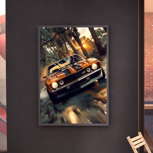 Classic Camaro Z28 Poster, Muscle Car Wall Art, Retro Automotive Decor, Racing Enthusiast Print, Home and Office Decor, Digital Download
