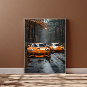 Mazda RX7 Poster, Japanese Car Print, Sports Car Print, Sports Car Art, Automotive Decor, High-Performance Car Decor, Digital Download