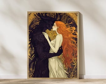 Hades and Persephone Art Print: Romantic Greek Mythology (Digital Download)