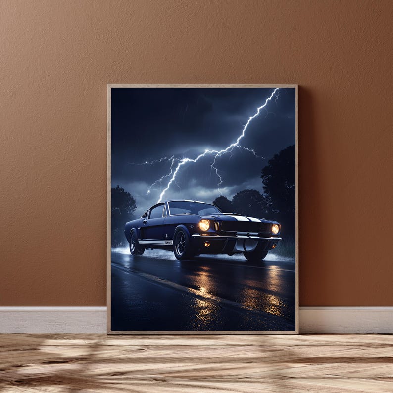 1965 Graphics 1965 Shelby GT350 Poster: Classic Muscle Car Wall Art (digital Download ...