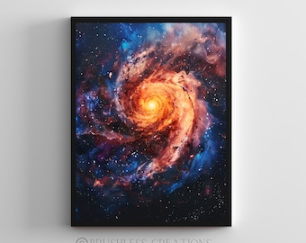 Milky Way Galaxy Art Print: Cosmic Nebula Space Decor (Digital Download)