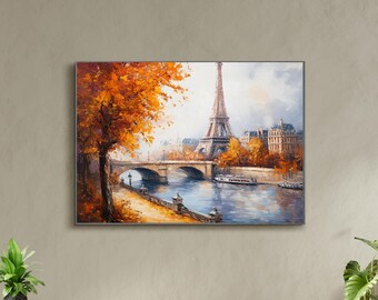 Eiffel Tower Print: Paris Cityscape Wall Art (Digital Download)