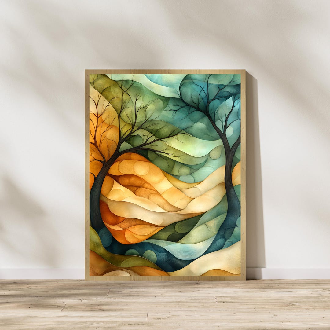 Abstract Tree Print: Modern Botanical Wall Art (digital Download) - Etsy