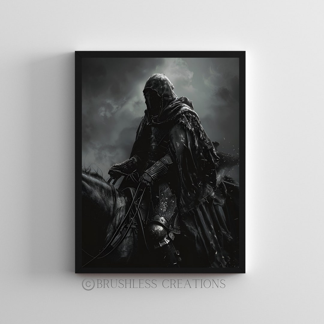 Dark Rider Art Print: Gothic Knight Portrait (digital Download) - Etsy