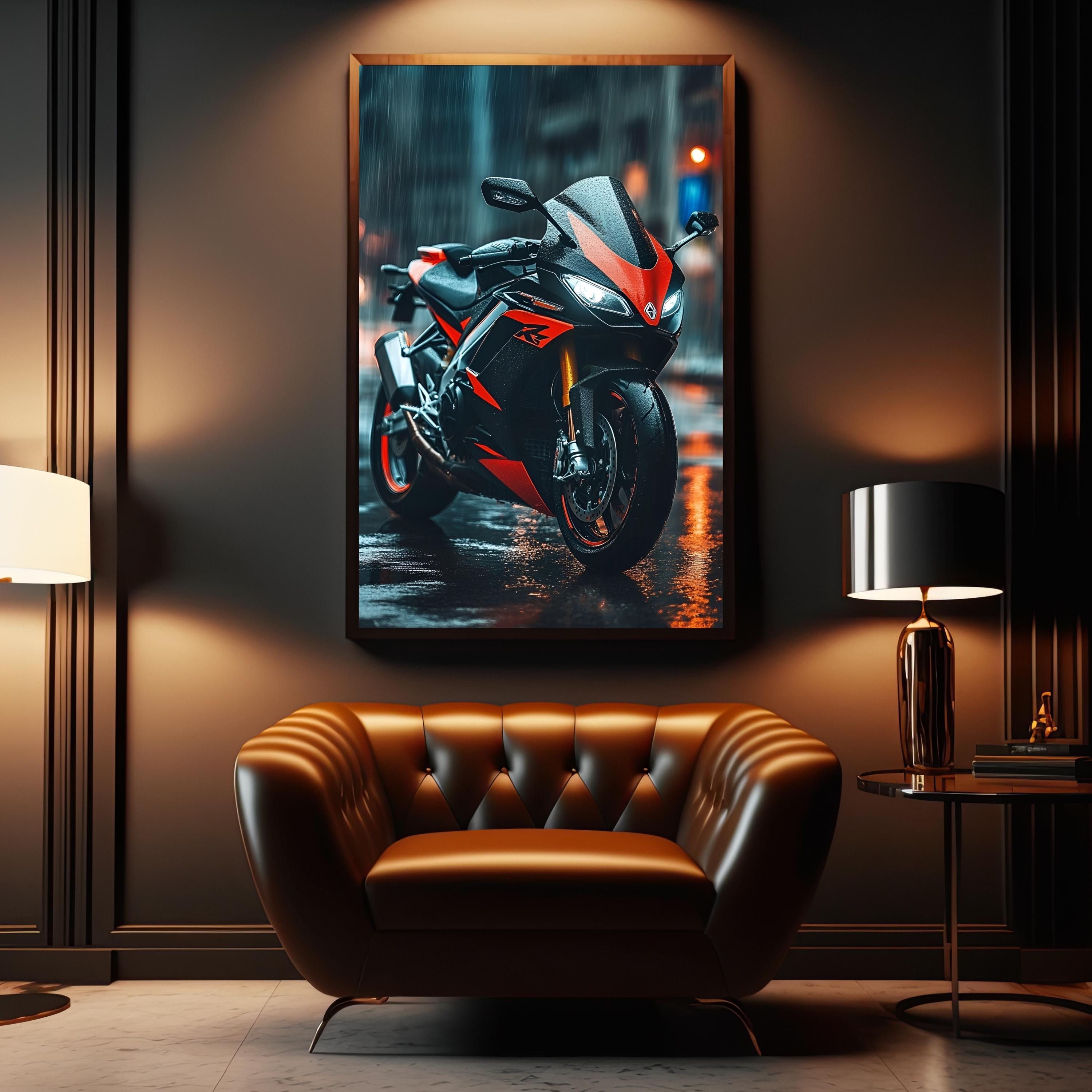 Tableau Déco Moto Aprilia RS 660 Trofeo - Peinture Murale Sur Toile - Style Moderne