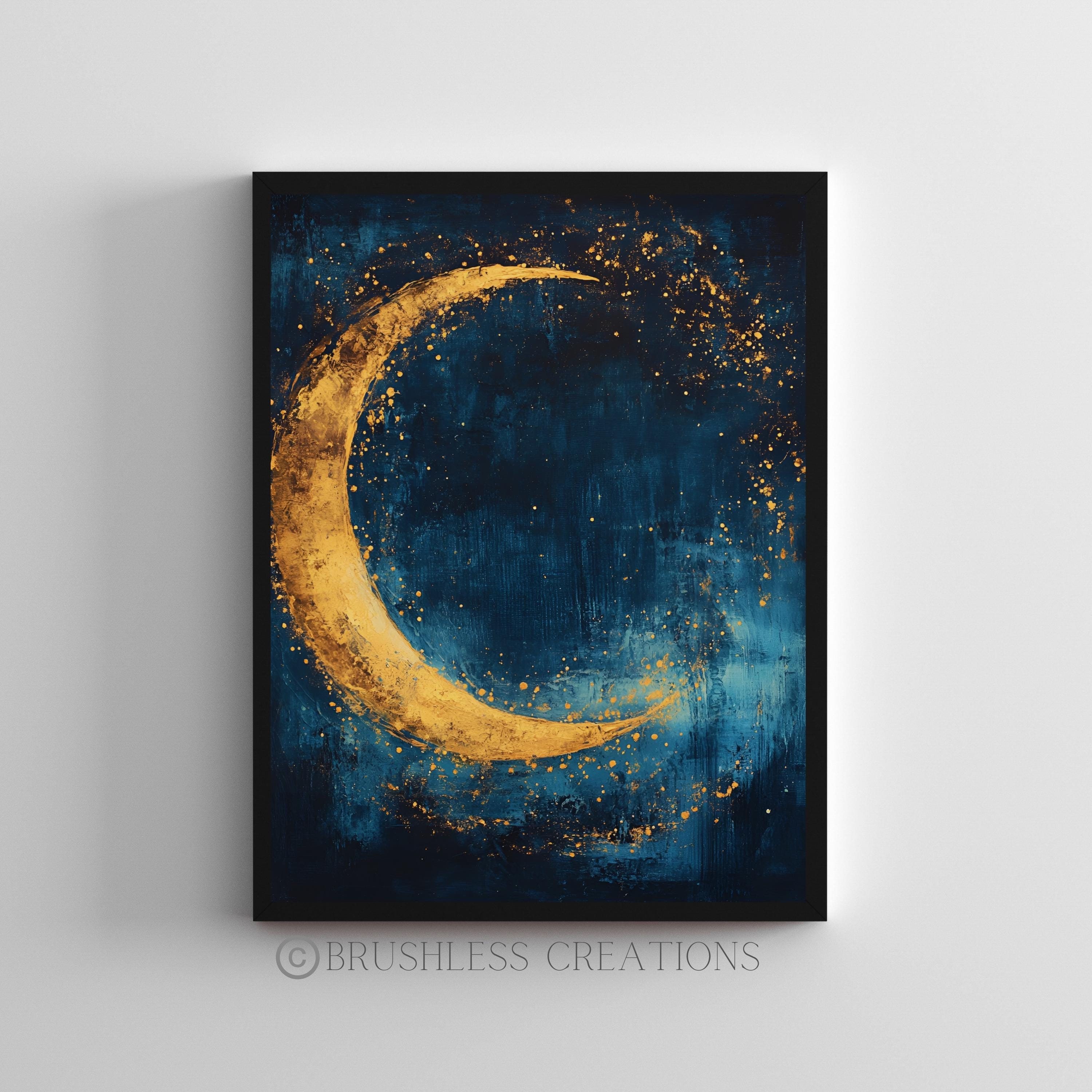 「MOON.」CLARITY ART moody-celestial-full-moon-wall
