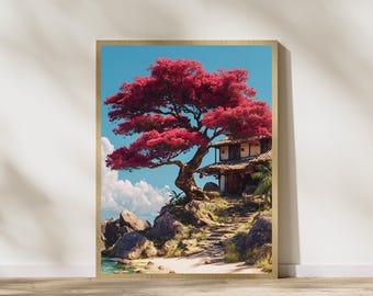 Okinawa Japan Poster - Tropical Island Landscape Art - Etsy Israel