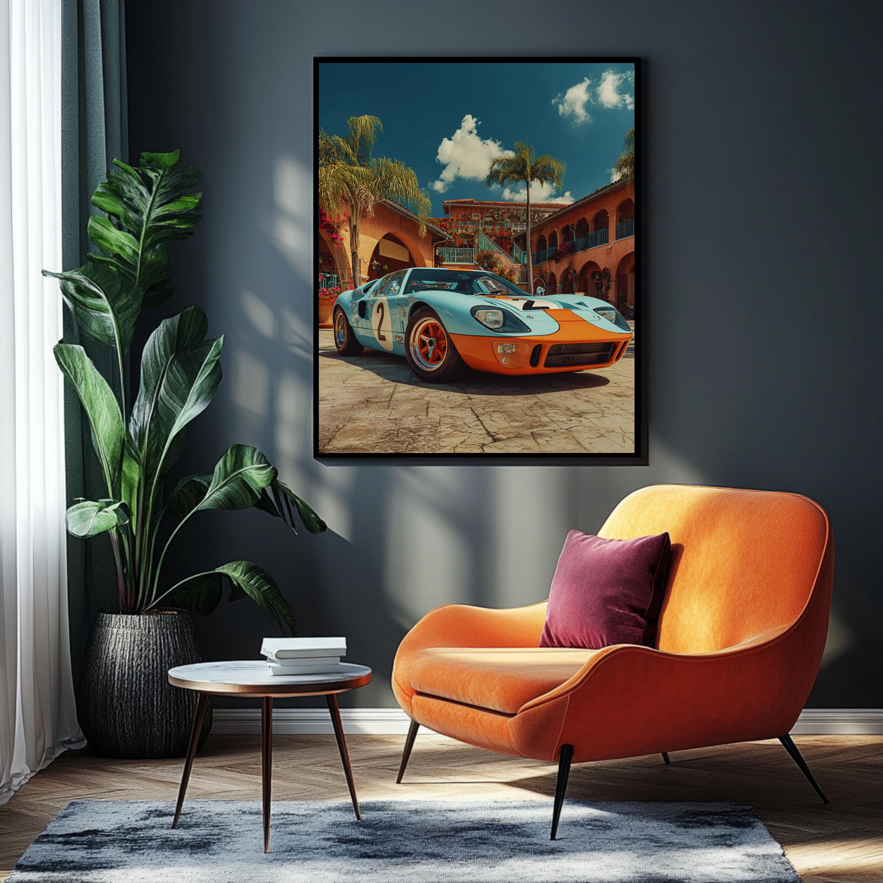Ford GT40 Gulf Livery Poster, Vintage Racing Art (digital Download) - Etsy