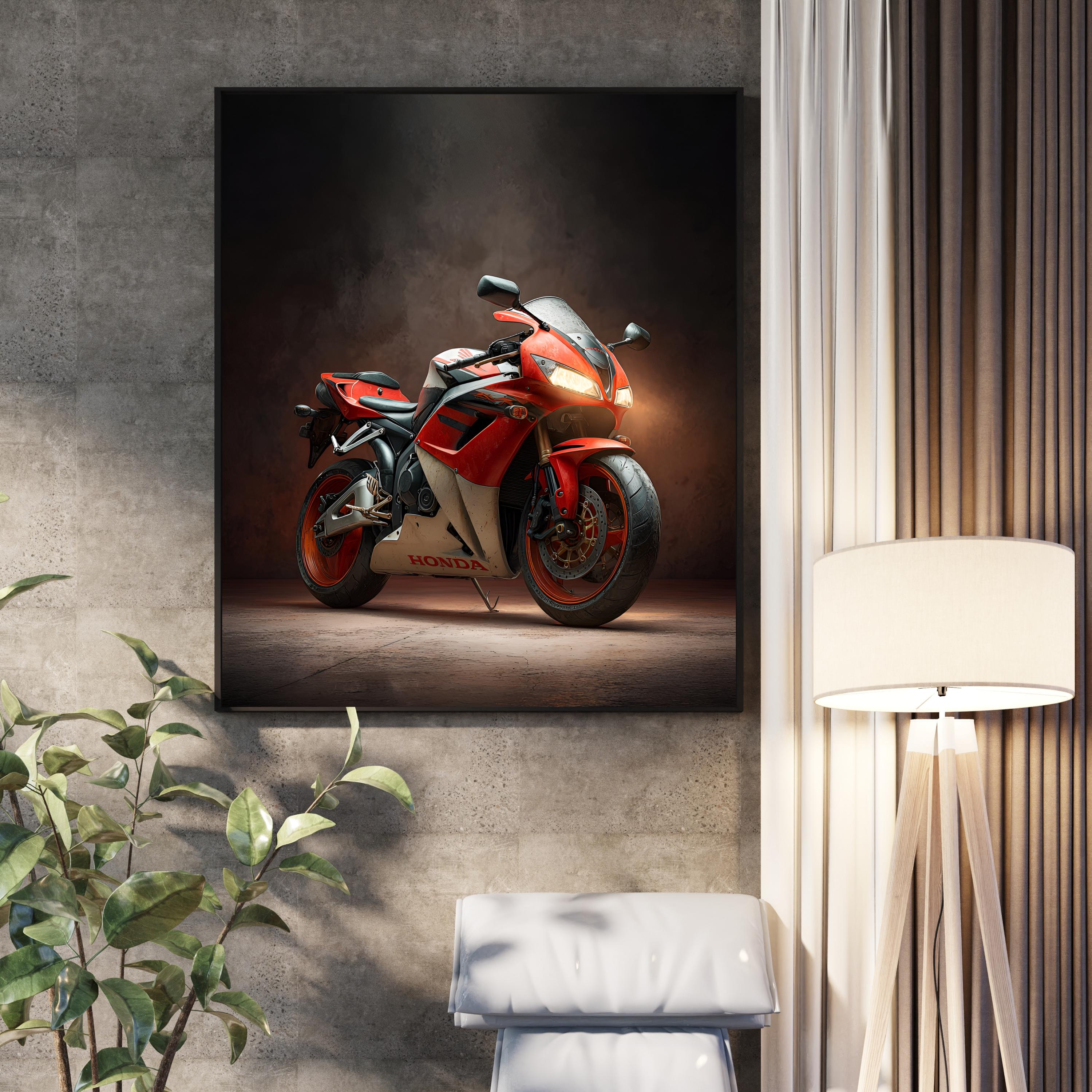 Honda CBR1000RR Superbike Poster: Modern Garage Wall Art (digital