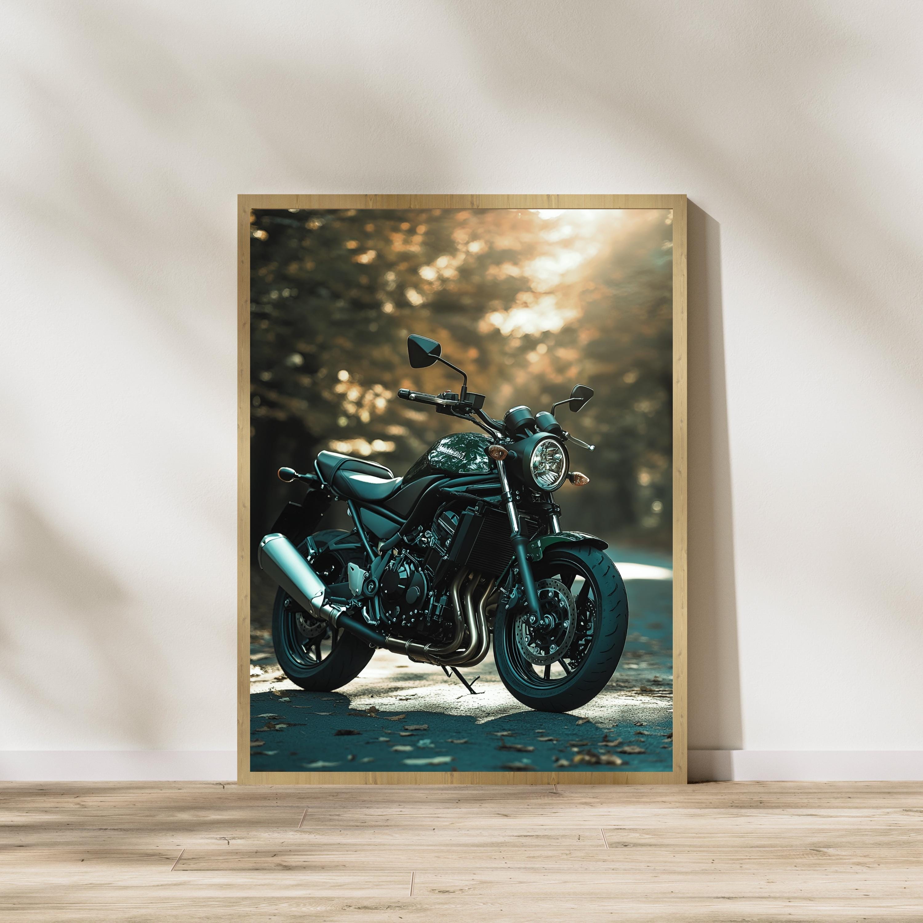 Kawasaki Z650 Motorcycle Poster: Sportbike Garage Art (digital
