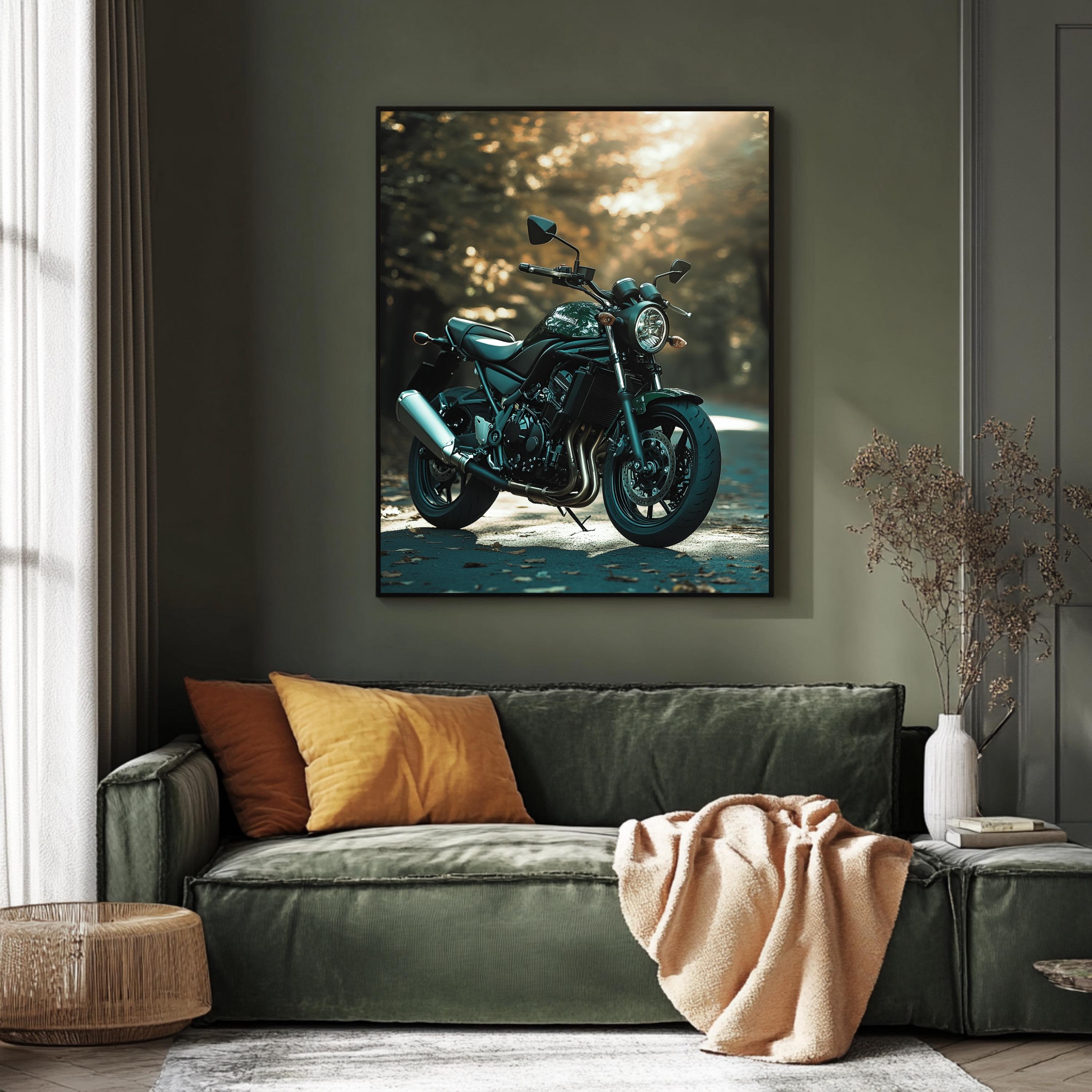 Kawasaki Z650 Motorcycle Poster: Sportbike Garage Art (digital