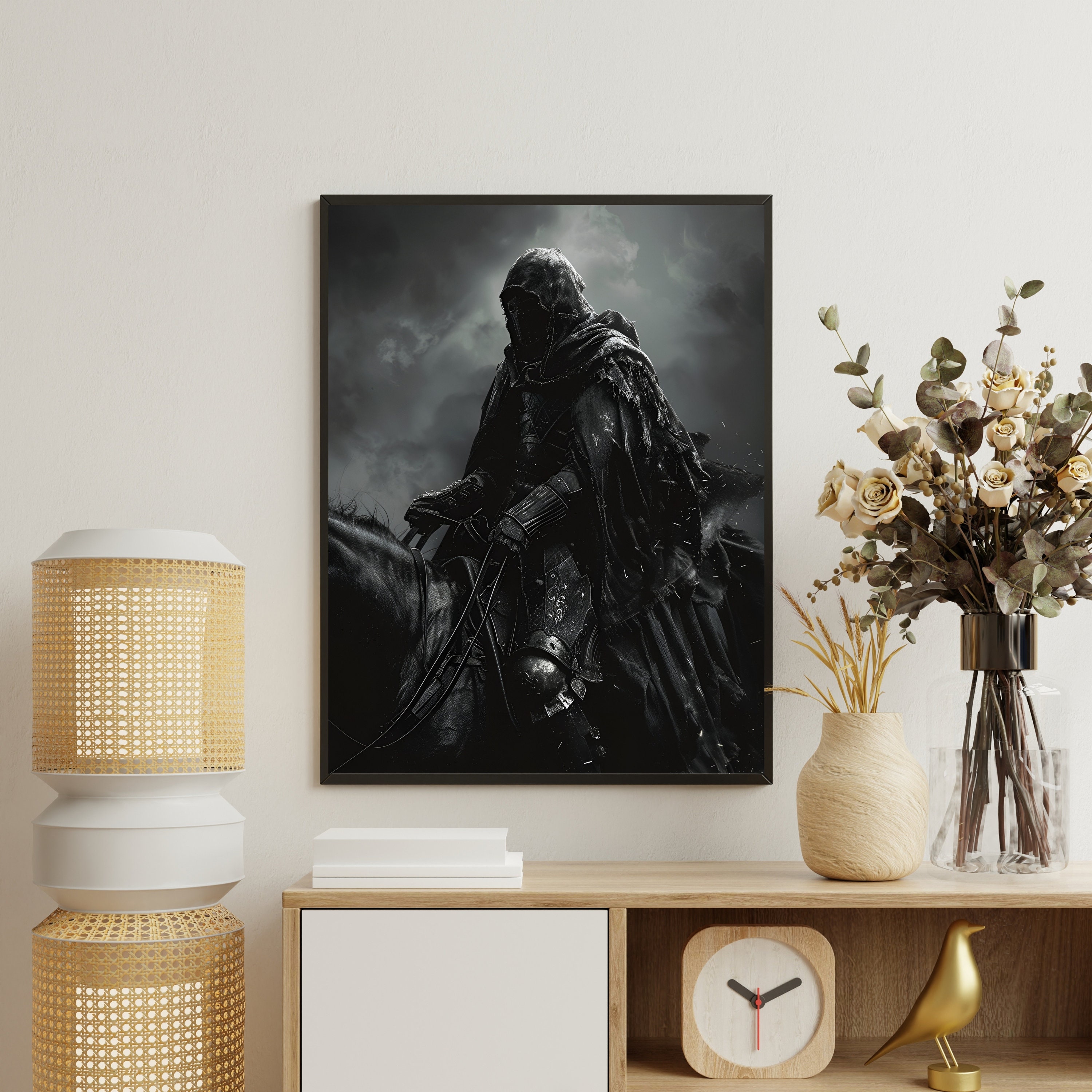 Dark Rider Art Print: Gothic Knight Portrait (digital Download) - Etsy