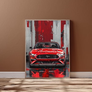 Ford Mustang H850 Poster: Muscle Car Garage Decor (Digital Download)