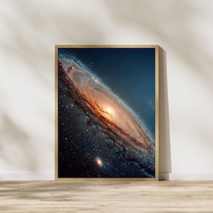 アンドロメダ銀河プリント、宇宙空間アート（デジタルダウンロード）